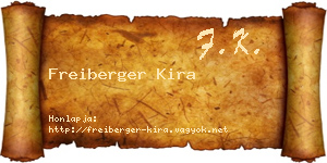 Freiberger Kira névjegykártya